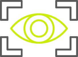 Vision Line Two Color Icon vector