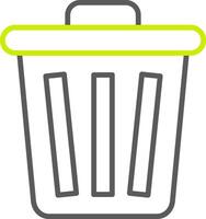 Trash Line Two Color Icon vector