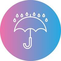 Keep Dry Line Gradient Circle Icon vector