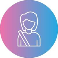 Passenger Line Gradient Circle Icon vector