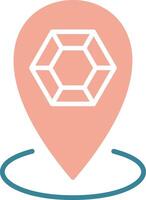 Location Glyph Two Color Icon vector