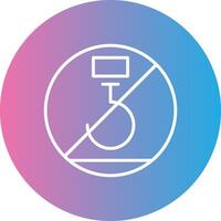 Use No Hooks Line Gradient Circle Icon vector