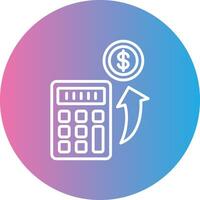 Gas PipeLine Gradient Circle Line Gradient Circle Icon vector