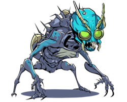 zombie insect met groot ogen png