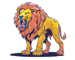 Lion tête zombi illustration png