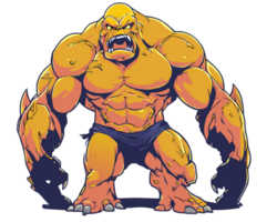 Kingkong zombi ilustración personaje png