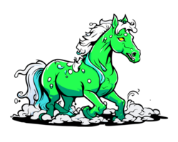 zombie horse illustration on transparent background png