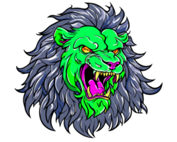 Löwe Kopf Zombie Illustration png