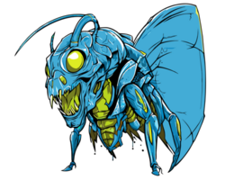 zombie insect met groot ogen png