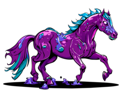 zombie horse illustration on transparent background png