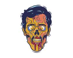 Zombie Skelett auf transparent Hintergrund png