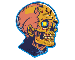 zombie skeleton on transparent background png