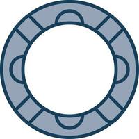 Rubber Ring Line Filled Grey Icon vector