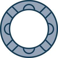 Rubber Ring Line Filled Grey Icon vector