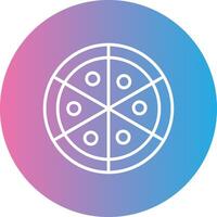 Pizza Line Gradient Circle Icon vector