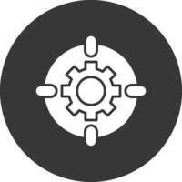 Safety Jacket Glyph Inverted Icon vector