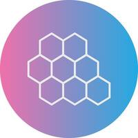 Bee Hive Line Gradient Circle Icon vector