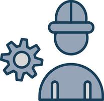 Engineering Line Filled Grey Icon vector