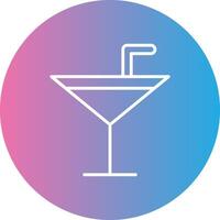 Welcome Drink Line Gradient Circle Icon vector