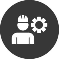 Engineering Glyph Inverted Icon vector