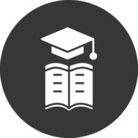 Learning Management Glyph Inverted Icon vector