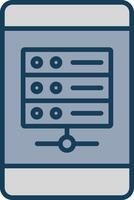 Mobile Database Line Filled Grey Icon vector