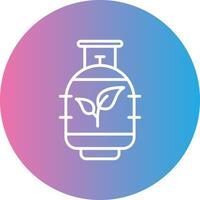 Bio Gas Line Gradient Circle Icon vector