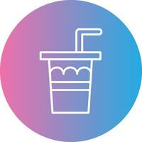 Soda Drink Line Gradient Circle Icon vector