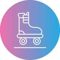 Roller Skate Line Gradient Circle Icon vector