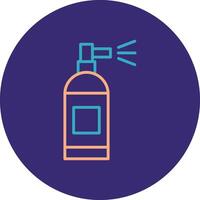 Spray Can Line Two Color Circle Icon vector