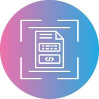 Document Scan Line Gradient Circle Icon vector