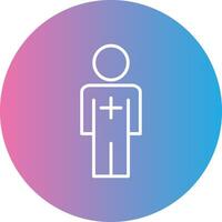 Male Patient Line Gradient Circle Icon vector