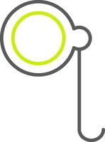 Monocle Line Two Color Icon vector