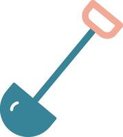 Shovel Glyph Two Color Icon vector