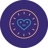 Passion Line Two Color Circle Icon vector