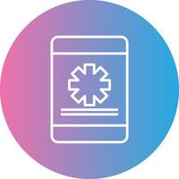 M-Health Line Gradient Circle Icon vector