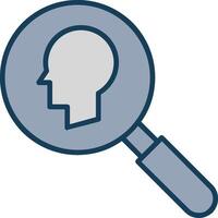 Intelligent Search Line Filled Grey Icon vector