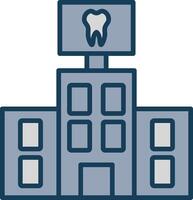 Dental Care Line Filled Grey Icon vector