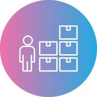 Control Line Gradient Circle Icon vector