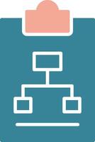 Work Flow Glyph Two Color Icon vector