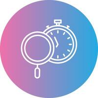 Time Tracking Line Gradient Circle Icon vector