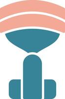 Curler Glyph Two Color Icon vector