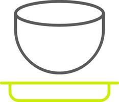 Bowl Line Two Color Icon vector