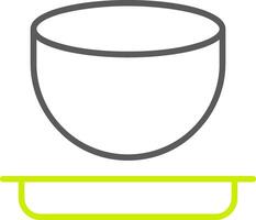 Bowl Line Two Color Icon vector