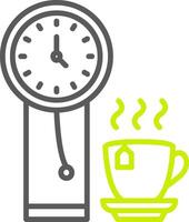 Clock Line Two Color Icon vector