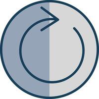 Loop Line Filled Grey Icon vector