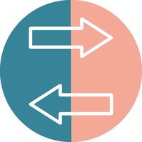 Database Transfer Glyph Two Color Icon vector