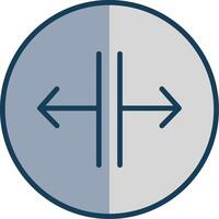 SPLIT Line Filled Grey Icon vector