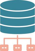 Database Architecture Glyph Two Color Icon vector