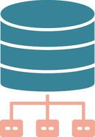 Database Architecture Glyph Two Color Icon vector